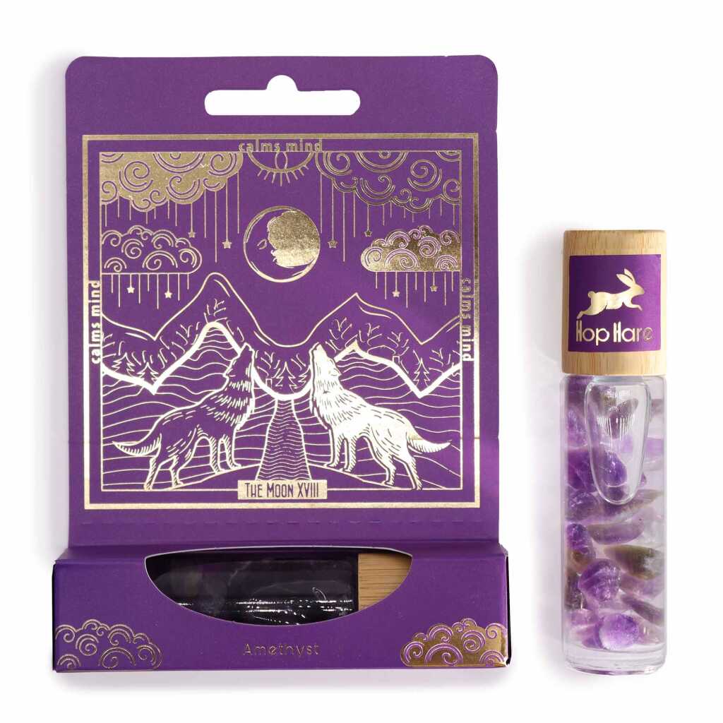 Hop Hare essential oil roll-on with amethyst infusion