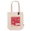 hop hare tote bag with a red I am Loved motif