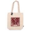 hop hare tote bag with a dark red I am Rare motif