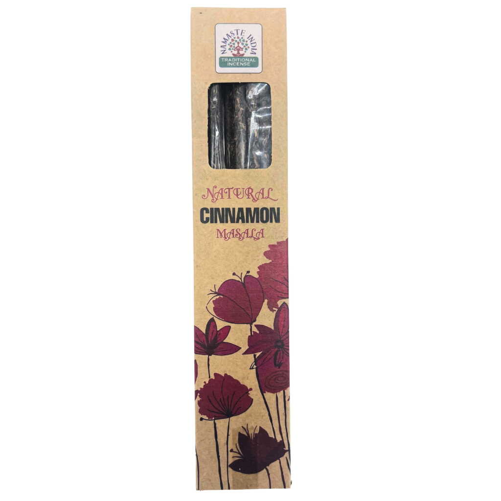 a packet of natural botanical masala incense sticks - cinnamon