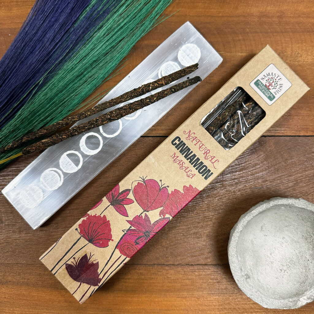 a packet of natural botanical masala incense sticks - cinnamon