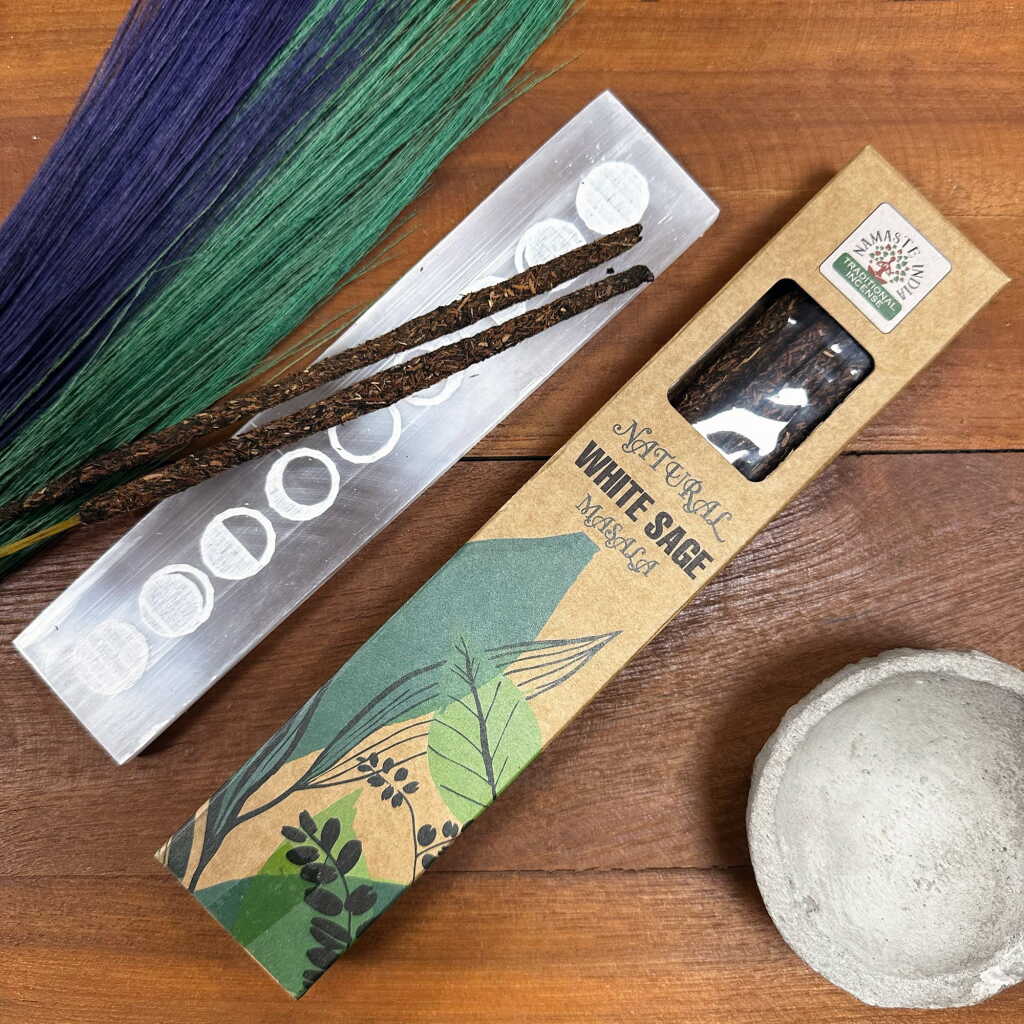 a packet of natural botanical masala incense sticks - White Sage