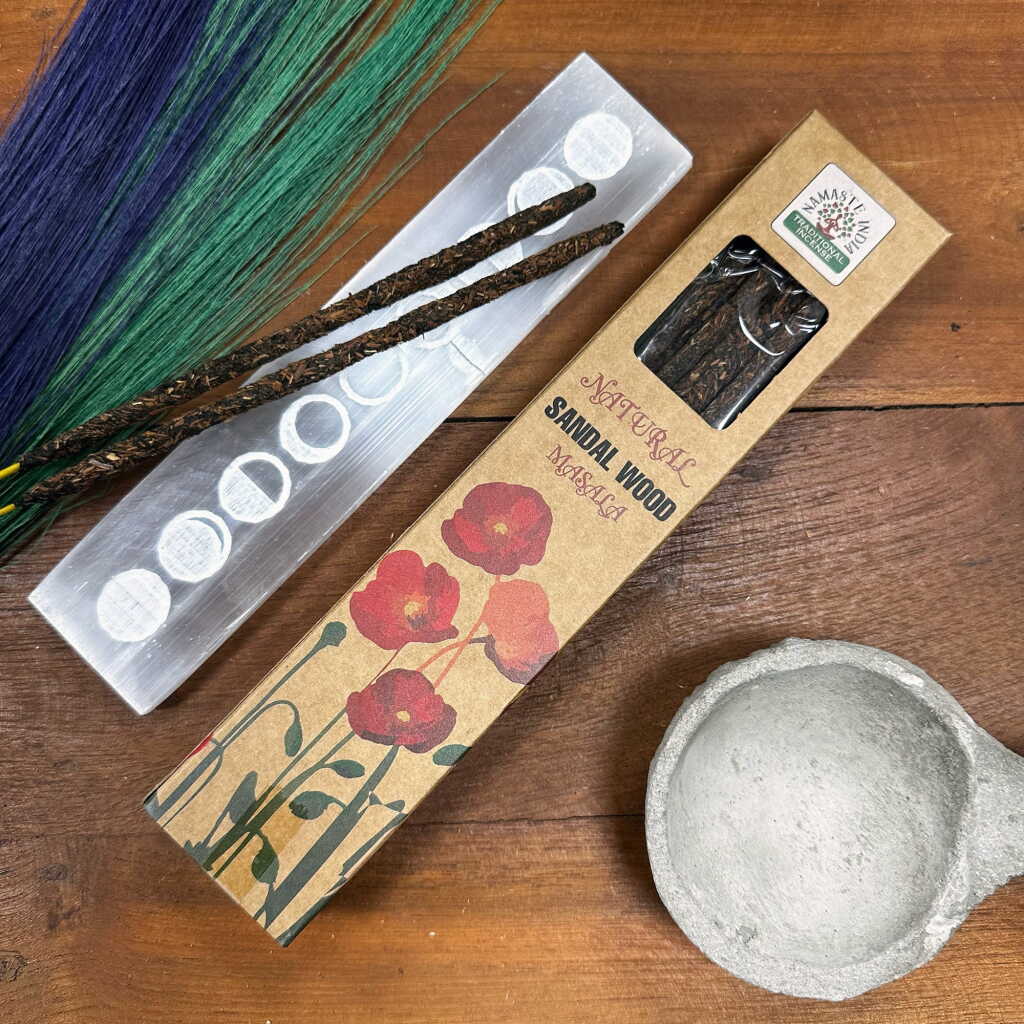 a packet of natural botanical masala incense sticks - Sandalwood
