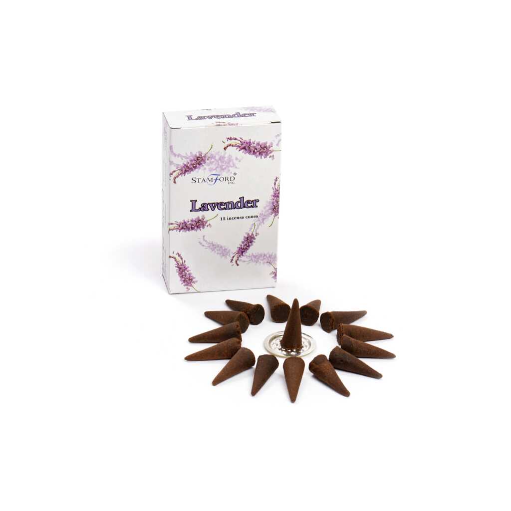 a box of Stamford premium incense cones - lavender