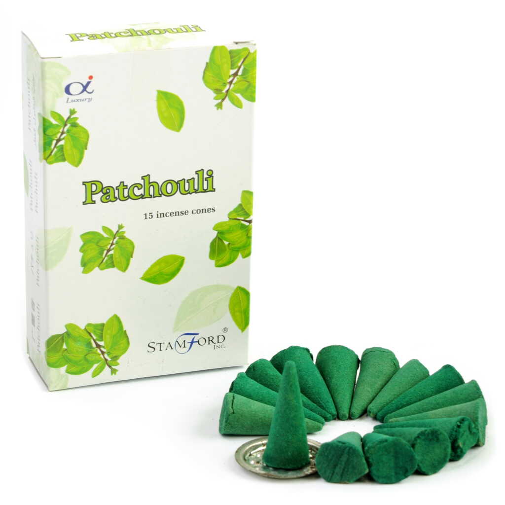 a box of Stamford premium incense cones - patchouli