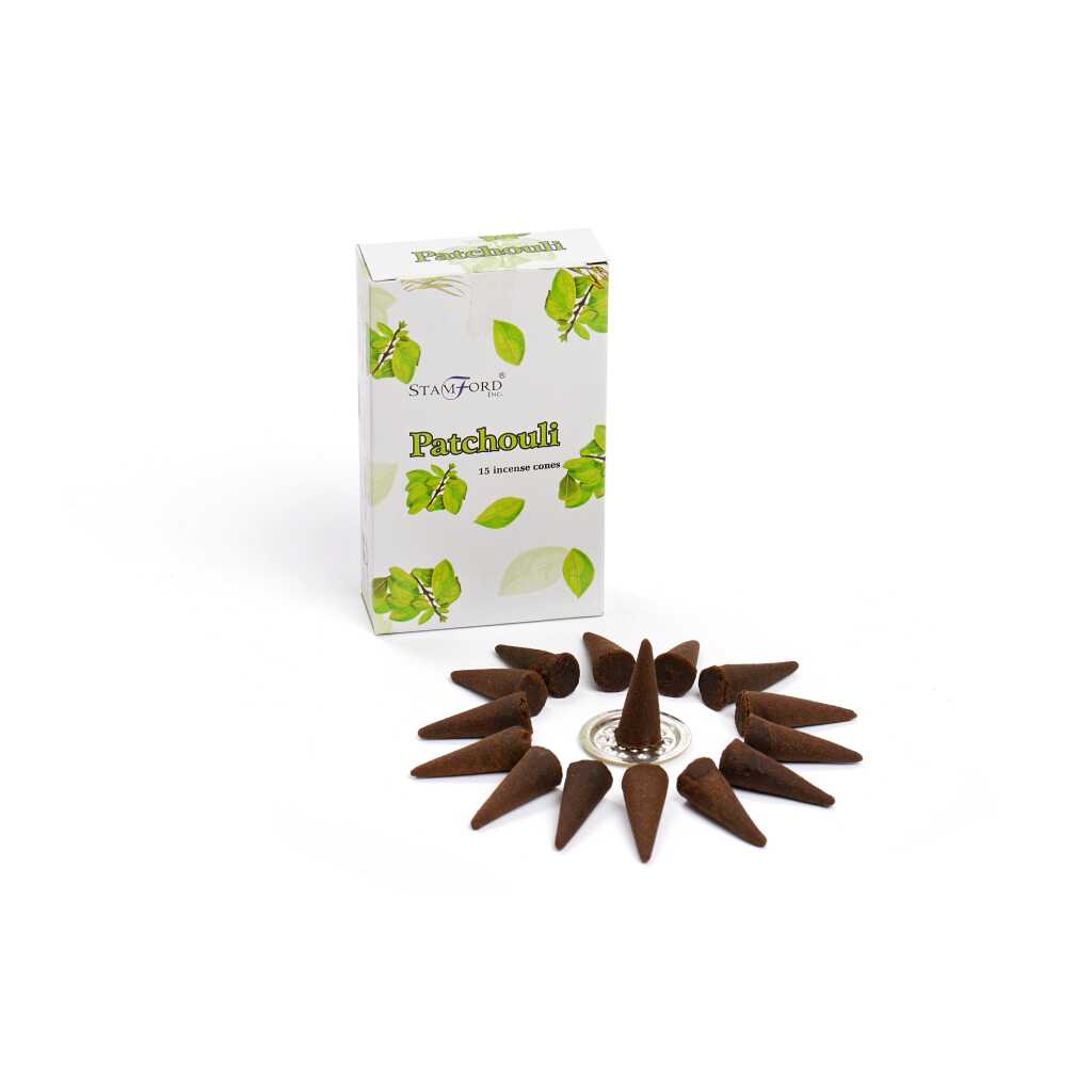 a box of Stamford premium incense cones - patchouli