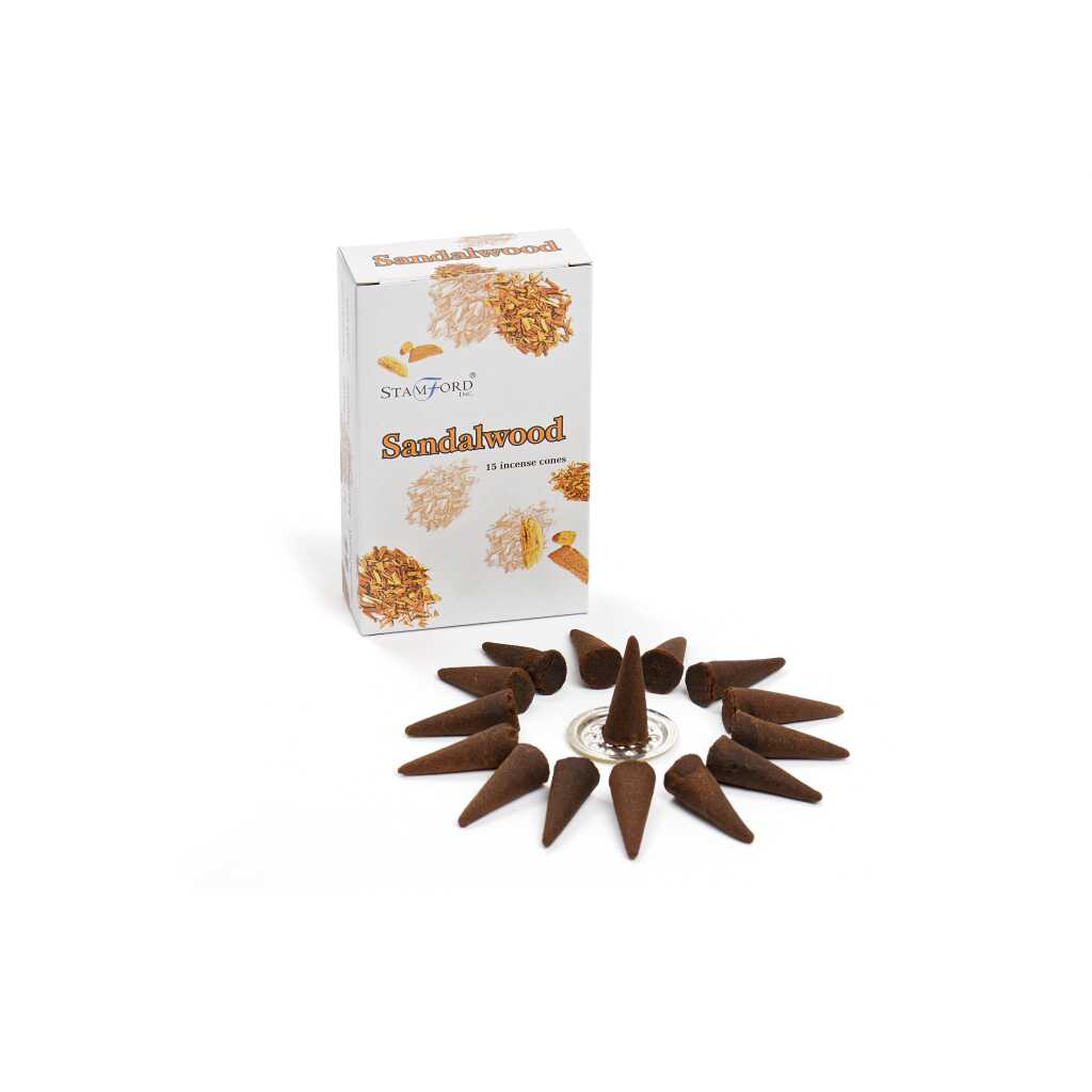 a box of Stamford premium incense cones - sandalwood