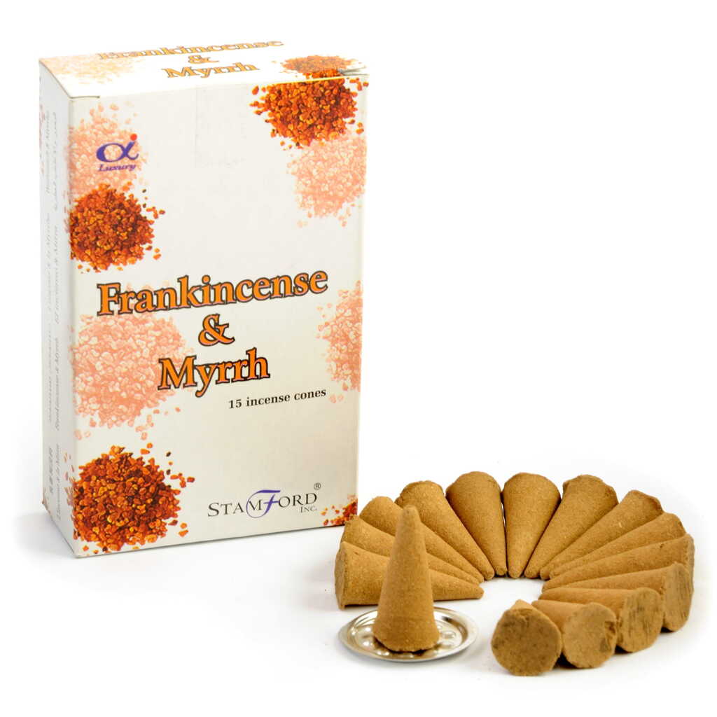 a box of Stamford premium incense cones - frankincense