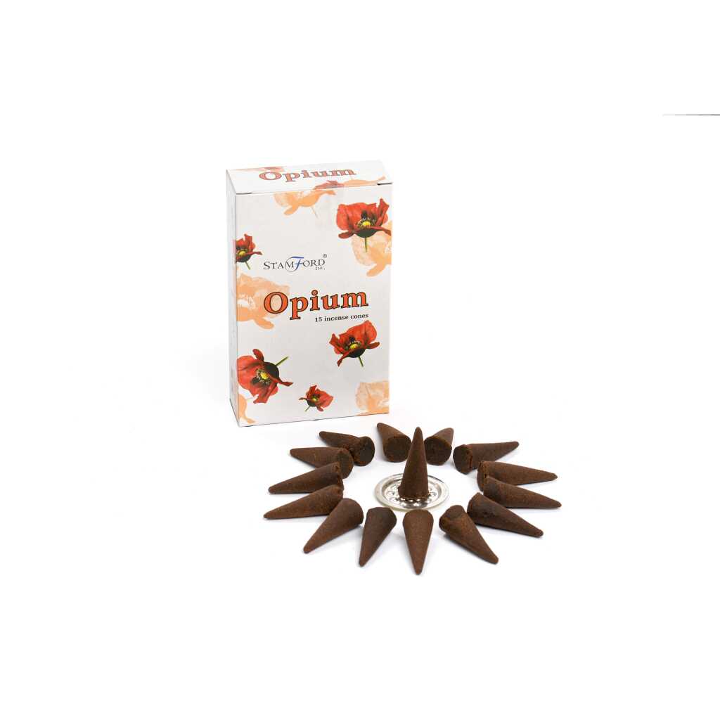 a box of Stamford premium incense cones - opium