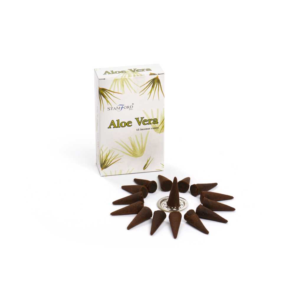 a box of Stamford premium incense cones - aloe vera