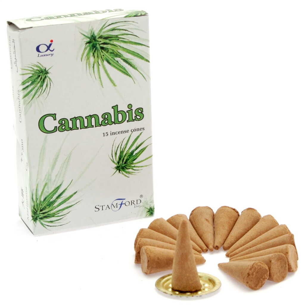 a box of Stamford premium incense cones - cannabis