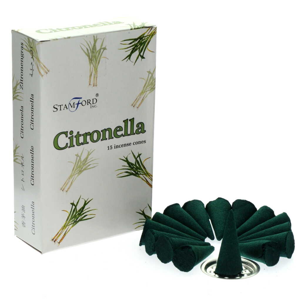 a box of Stamford premium incense cones - citronella