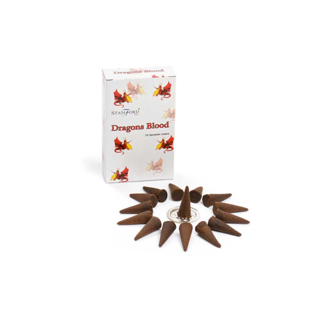 a box of Stamford premium incense cones - dragons blood