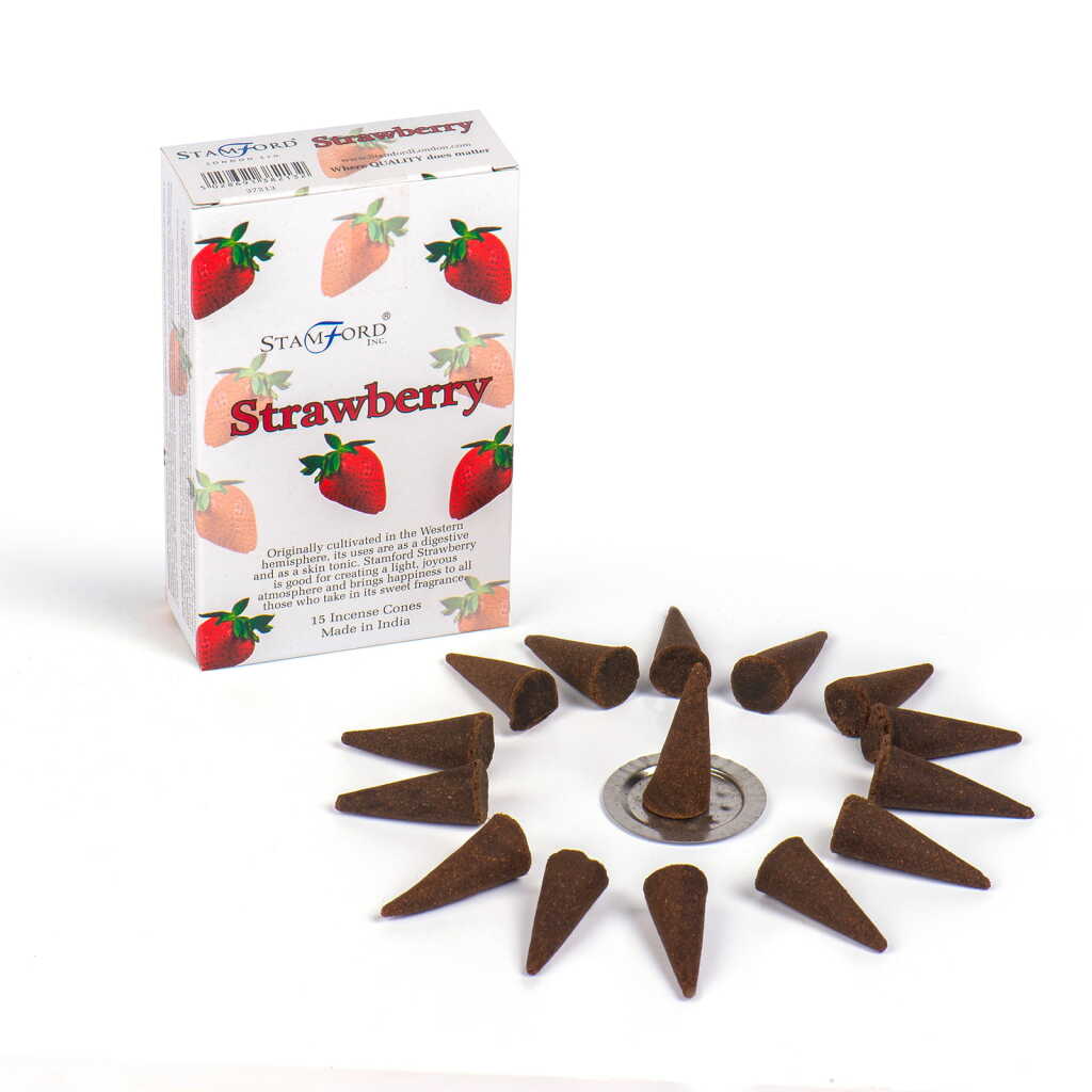a box of Stamford premium incense cones - strawberry