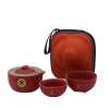 red money cat themed teapot set