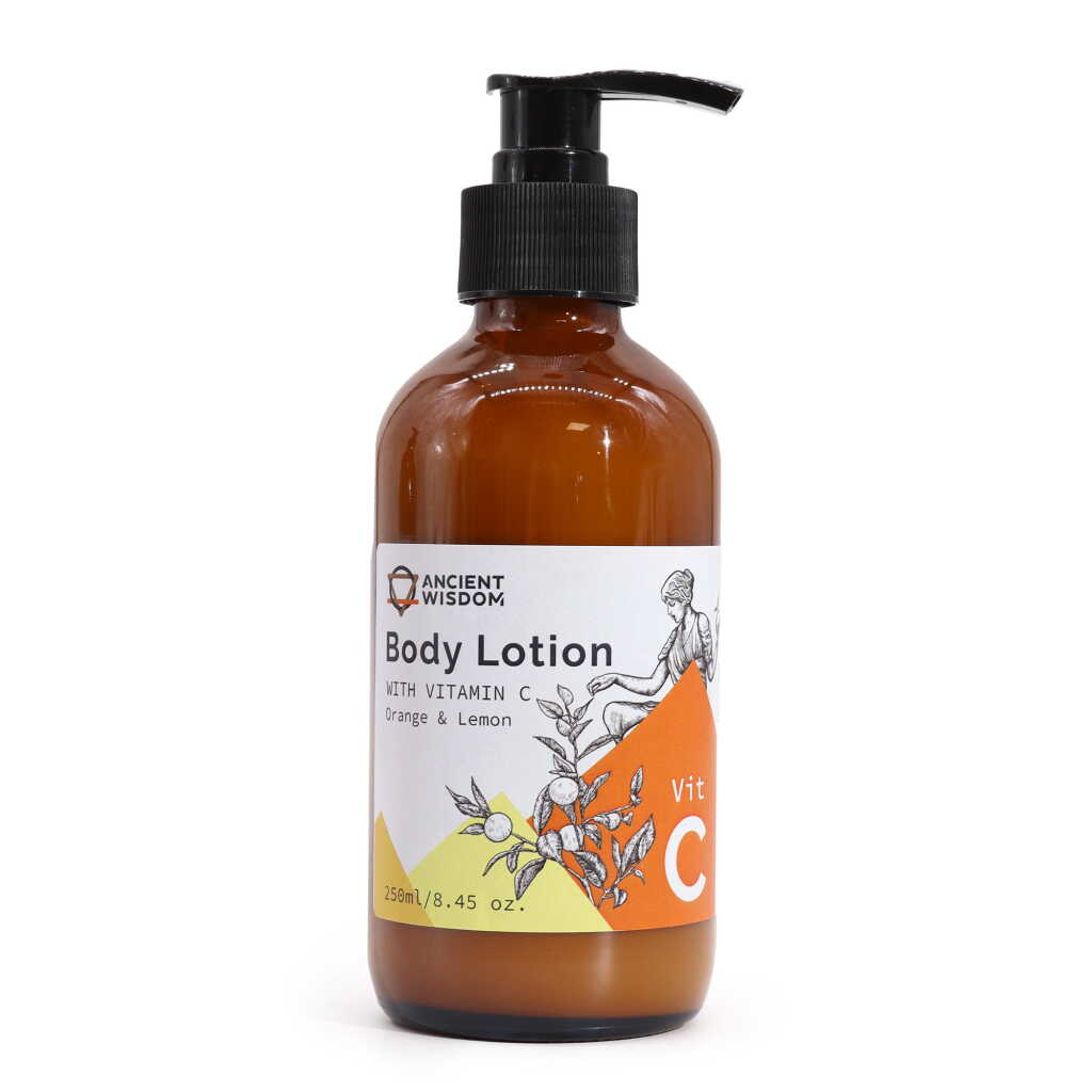 Vitamin C Body Lotion in a squirty topped bottle.