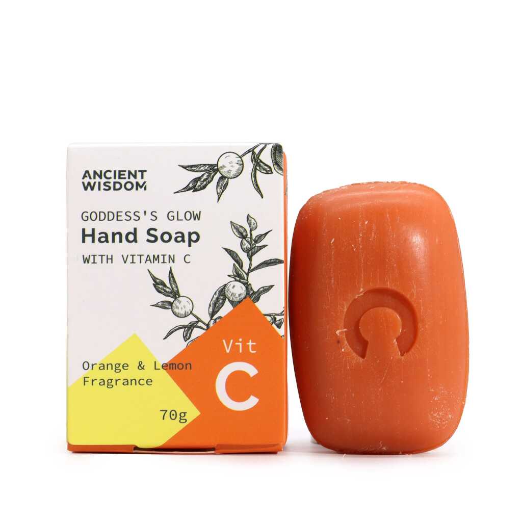 Orange Vitamin C Hand Soap alongside its packaging
