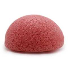 It's rose coloured and it's in the shape of a sponge, it is unfragranced.