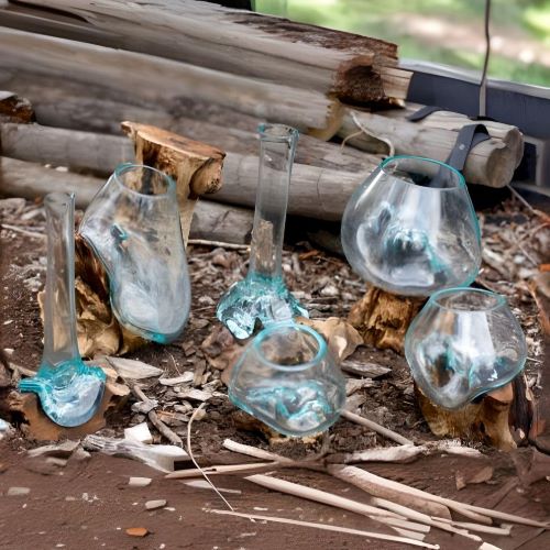 molten glass on wood selection