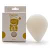 a natural teardrop konjac sponge
