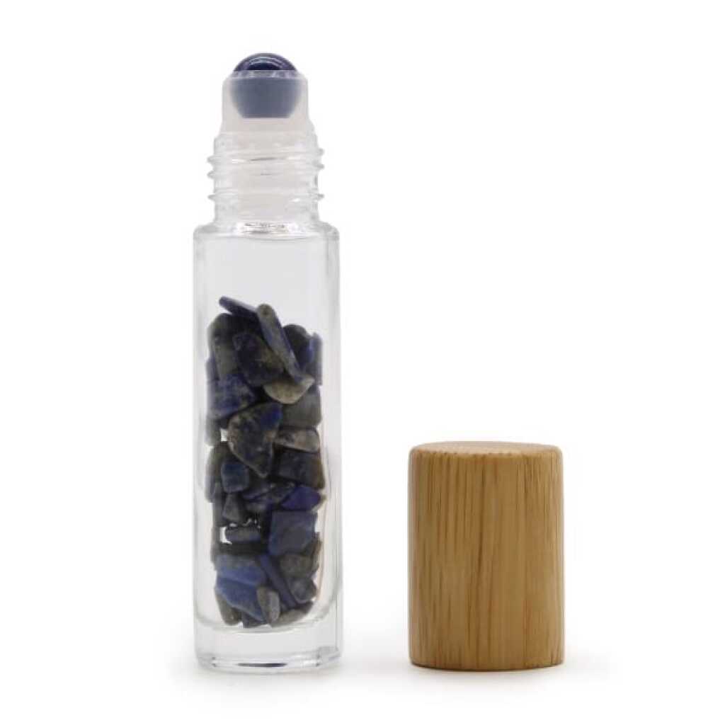 an aromatherapy gemstone roller bottle dispenser with sodalite
