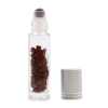 an aromatherapy gemstone roller bottle dispenser with red jasper and silver top