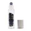 an aromatherapy gemstone roller bottle dispenser with sodalite and silver top