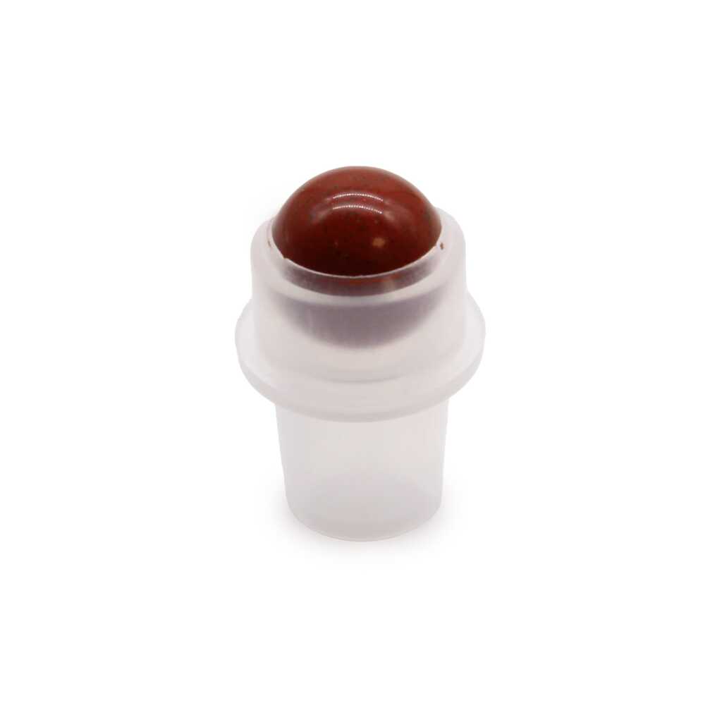 an aromatherapy gemstone roller with red jasper