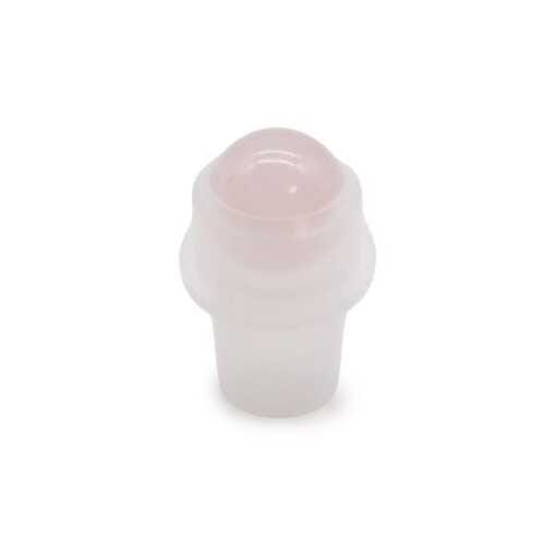 an aromatherapy gemstone roller with rose quartz