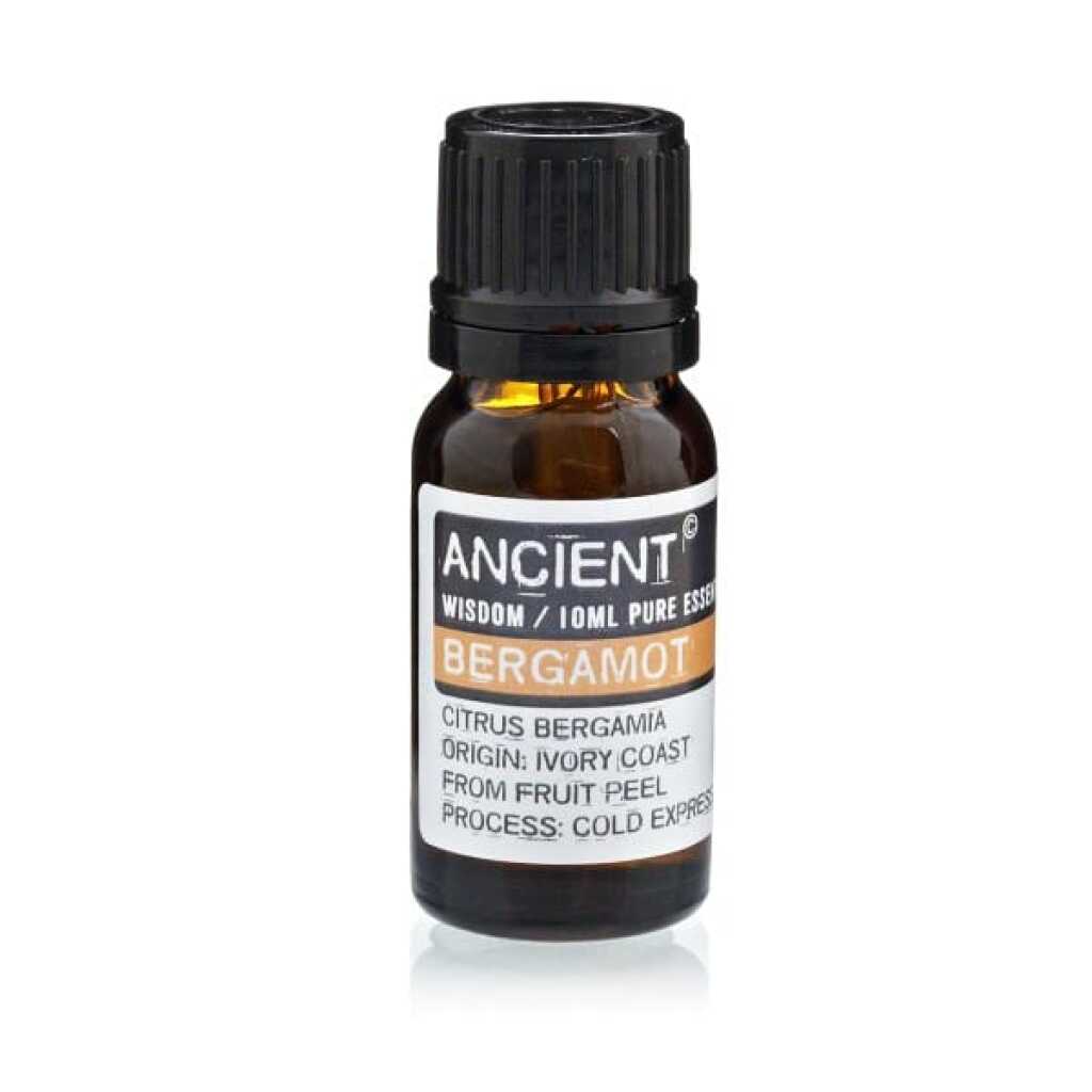 a 10ml essential oil bottle of bergamot oil