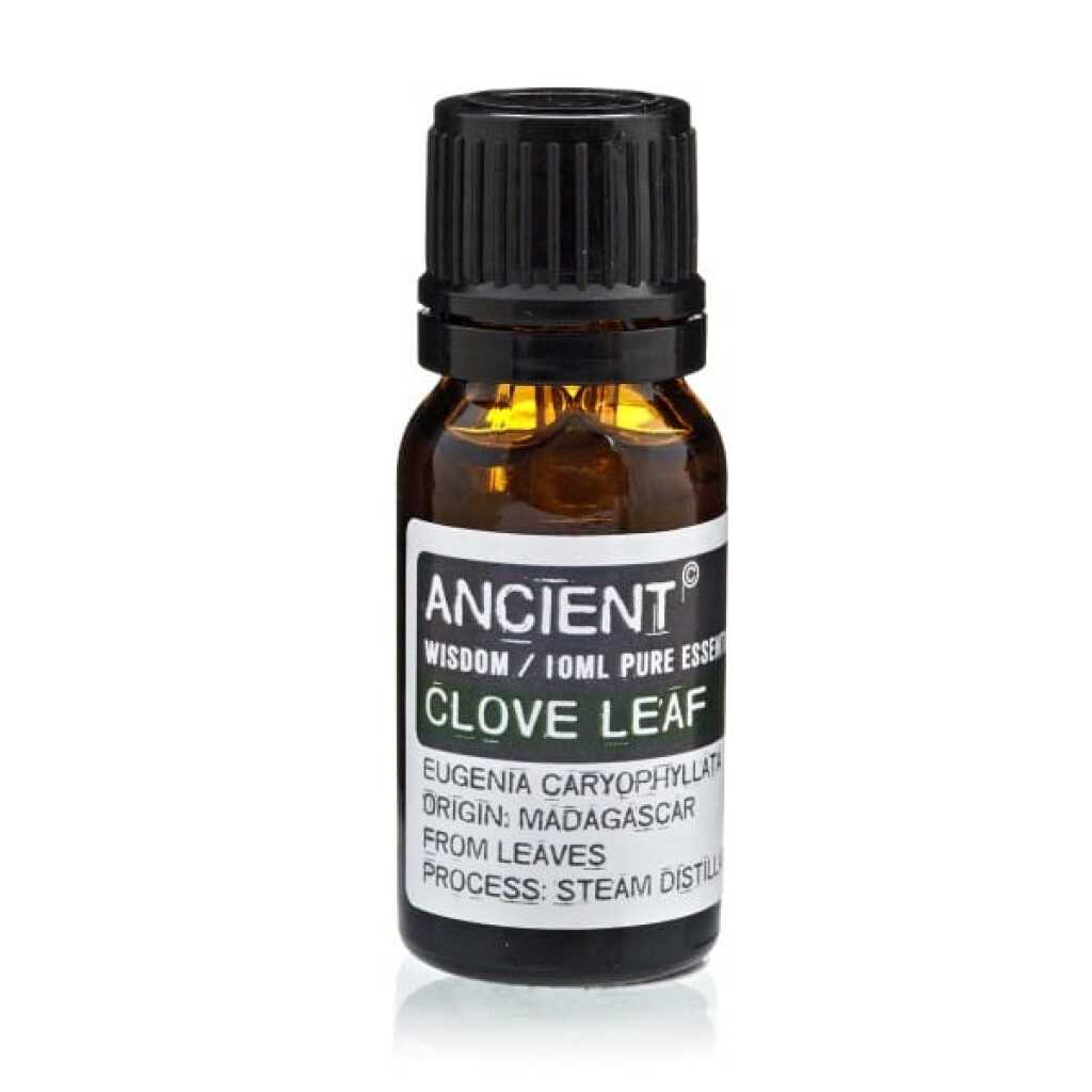 a 10ml essential oil bottle of clove leaf oil