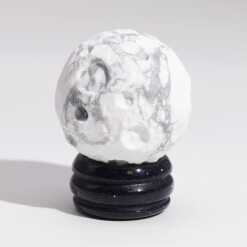 a white howlite gemstone planet representing the moon