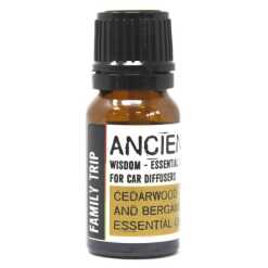 essential oil car blend with cedarwood and bergamot