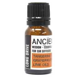 essential oil car blend with tangerine, grapefruit and lime.