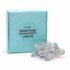 Celestite gemstone enchantment lights, with packaging