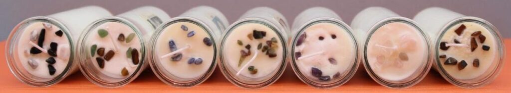 a row of magic candles