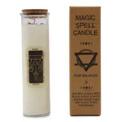 magic spell candle with Black Agate, White Jasper and Ylang Ylang - balance