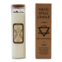 magic spell candle with Tiger Eye and Cinnamon - confidence