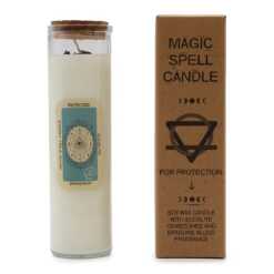magic spell candle with Sodalite and Dragons Blood - protection