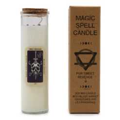 magic spell candle with Blood Garnet and Lily - sweet revenge