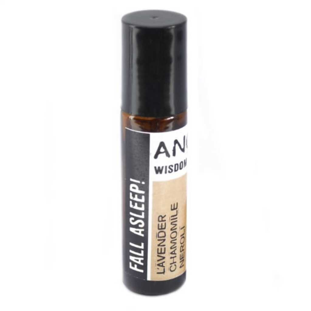 A 10ml roll-on dispensing bottle of blended essential oils -Fall Asleep!