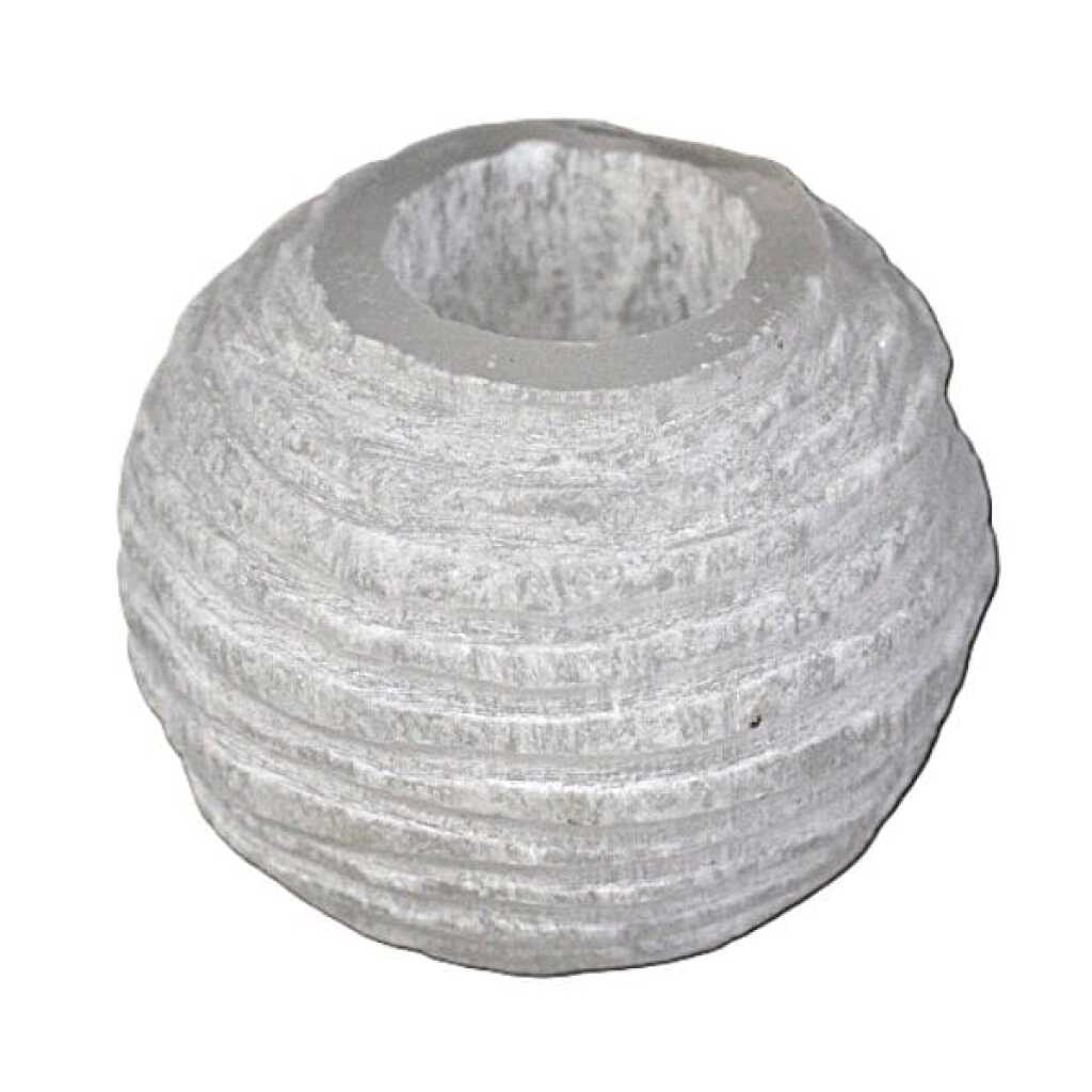 a selenite snowball shape design candle holder for tealights