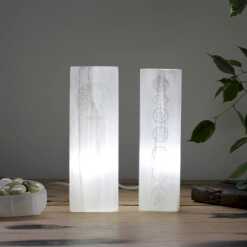Selenite Block Lamps