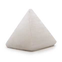 a 5cm selenite pyramid for amplifying energy and promoting spiritual awareness