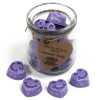 a jar of soy wax melts with four in front - lavender fields