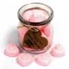 a jar of soy wax melts with four in front - japanese magnolia