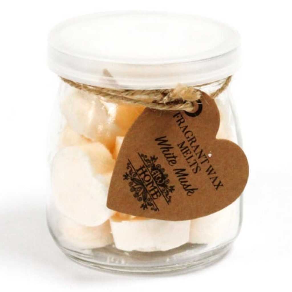 a jar of soy wax melts - white musk