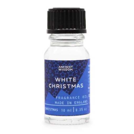 a 10ml clear bottle of White Christmas fragrance oil