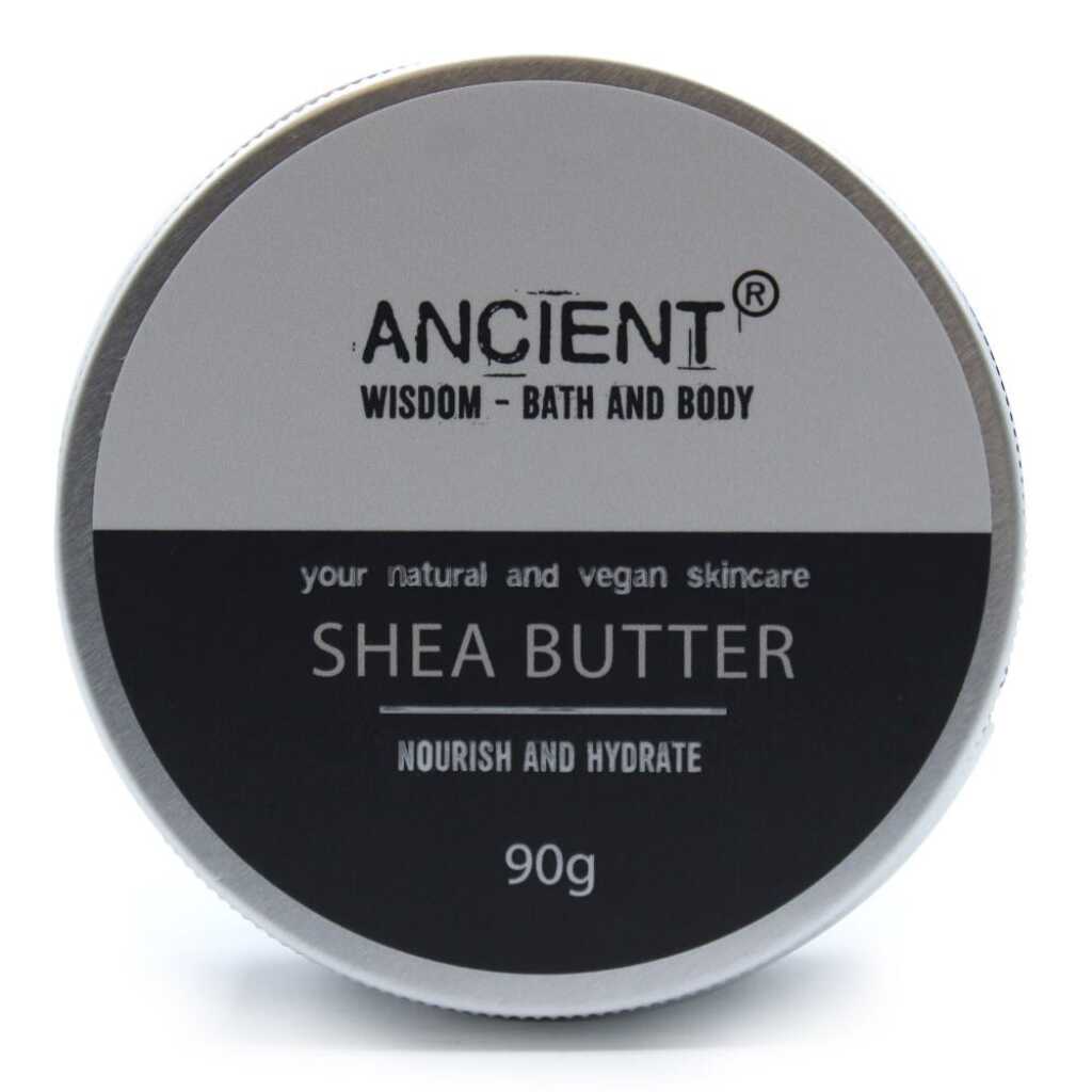 a round tin of shea butter