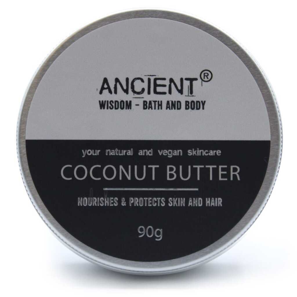 a round tin of coconut butter